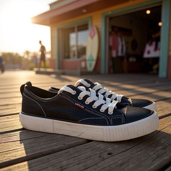 Levi's Kids Anikin C CVS  Durable Canvas NAVY BLUE Lowtop Unisex Sneaker Shoe 7M - Picture 13 of 13